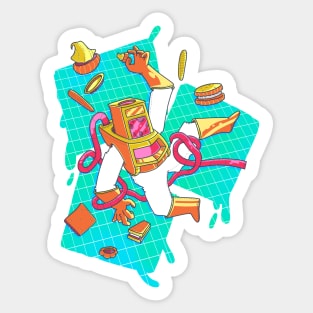 Biscuit Tin Space Man Sticker